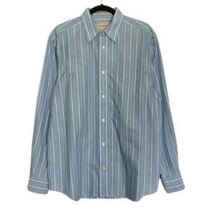 Eddie Bauer Striped Button Up Wrinkle Resistant